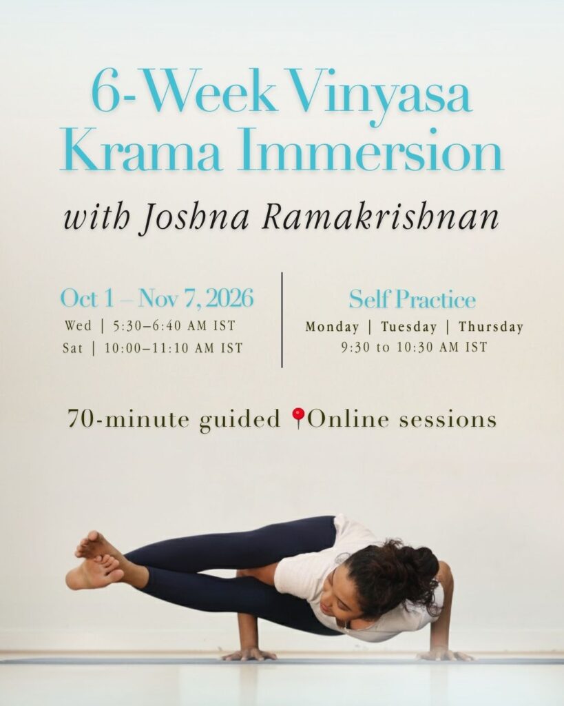 6 week vinyasa krama immersion